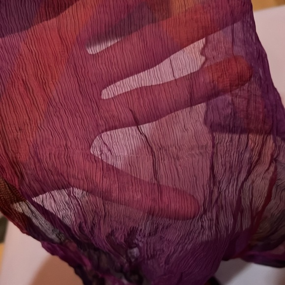 Burberry lightweight silk Purple and Black Sheer Scarf - Picture 9 of 9